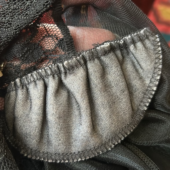 Vintage Sheer Nylon Lace Bed Jacket S/M - Picture 6 of 9